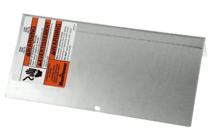 Manitowoc Ice 000010421 Control Box Cover with Warning Decal