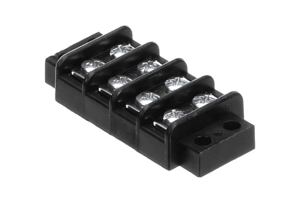 Pitco P5045282 Terminal Block, 4 Pole, Black