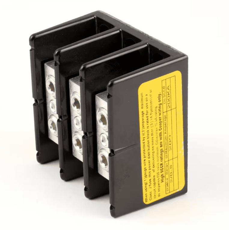 Pitco P5047301 Terminal Block, 3 Pole, 600V, 175A
